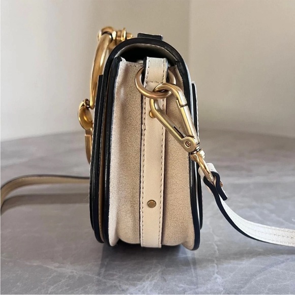 Chloe Cream and Gold Crossbody Bag - Picture 4 of 12